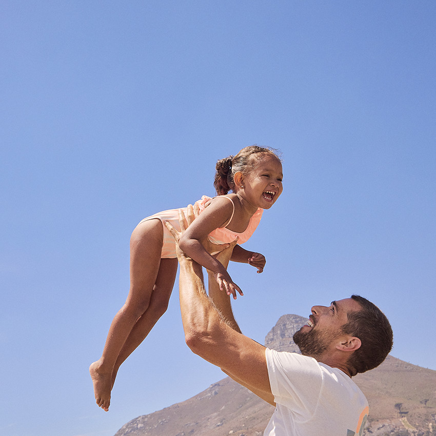 Asymmetrisch één stuk badpak met tie & dye-effect voor babymeisjes 