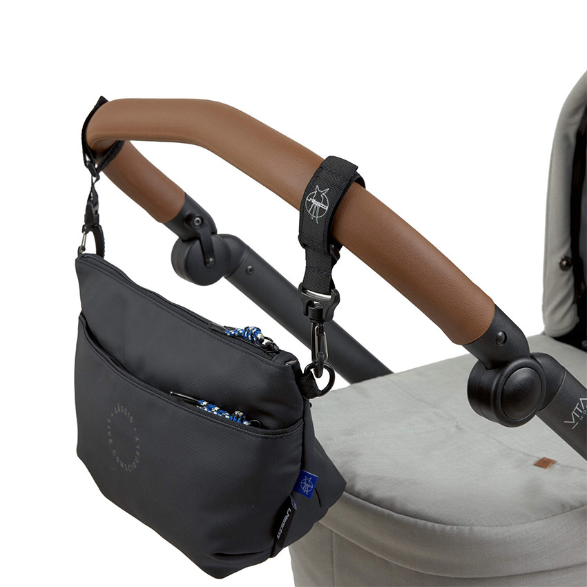 Sac à langer banane organizer de poussette Noir Lassig