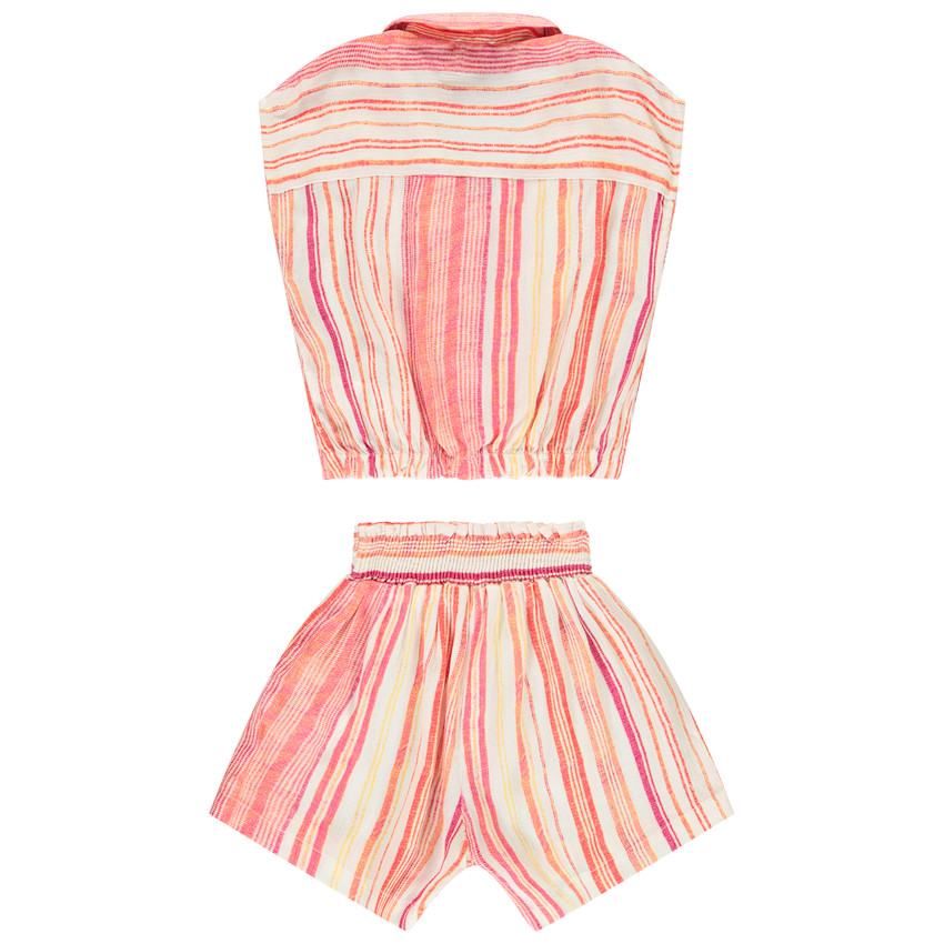 Ensemble 2 pièces total look rayé pour fille 