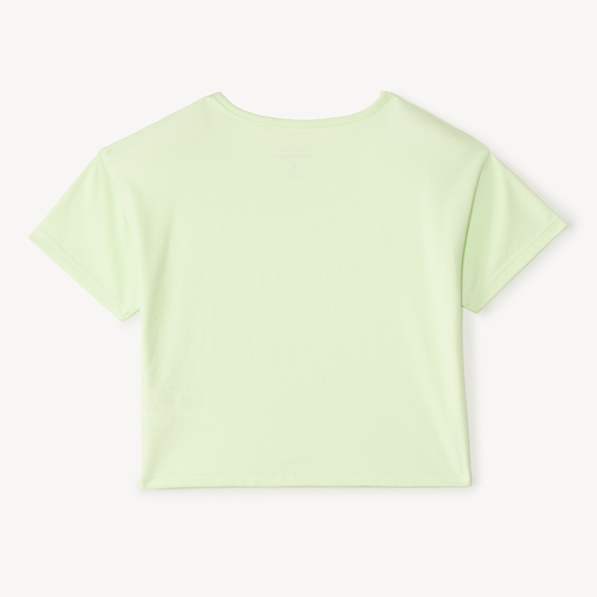 T-shirt manches courtes avec grosses fleurs en sequins fille 