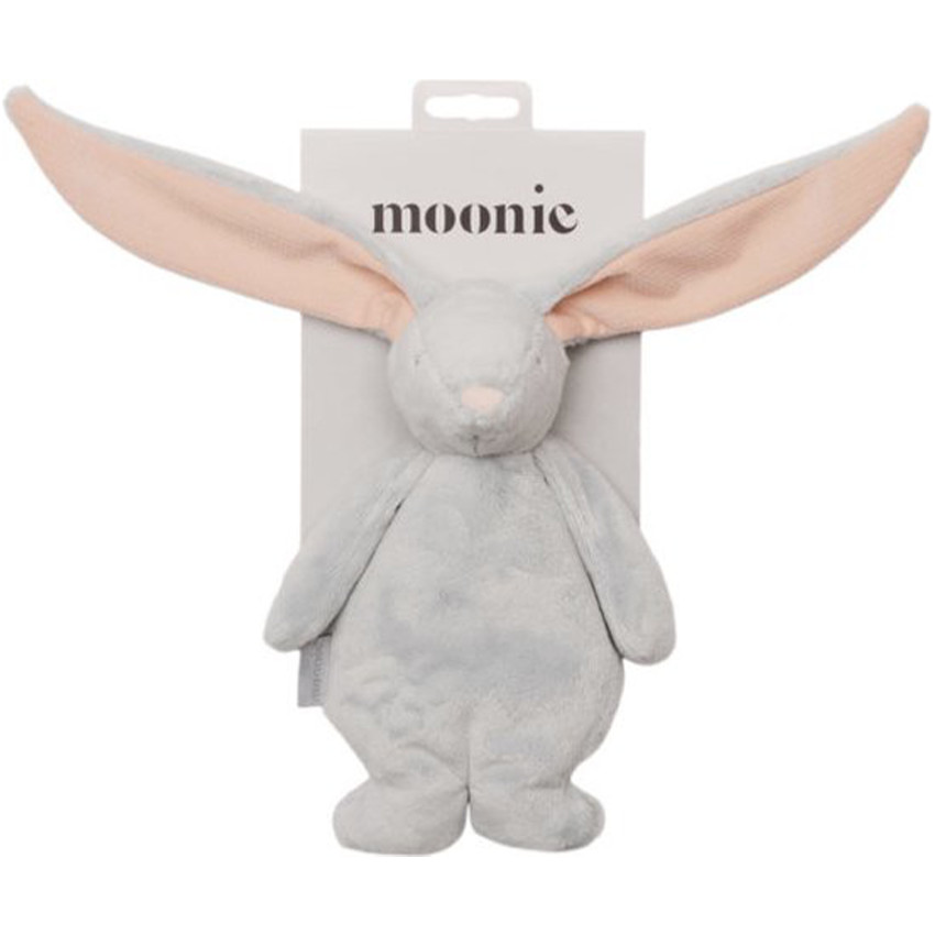 Knuffel Mini Bunny met sensorische korreltjes Grijs/Roze 