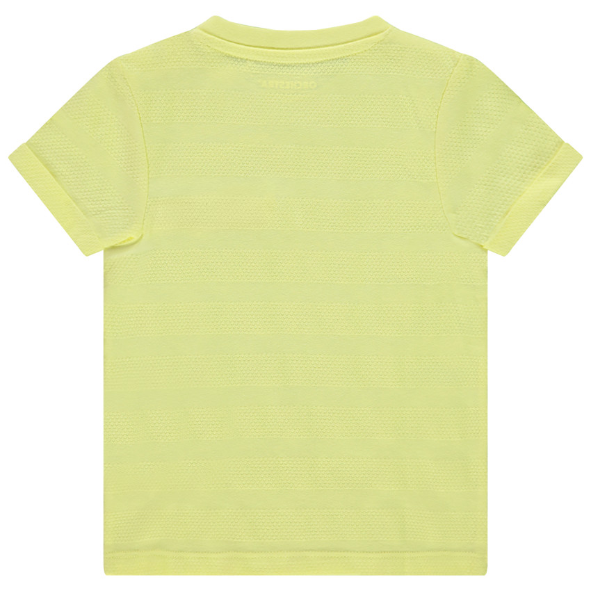 T-shirt met korte mouwen effen textuur voor baby jongen 