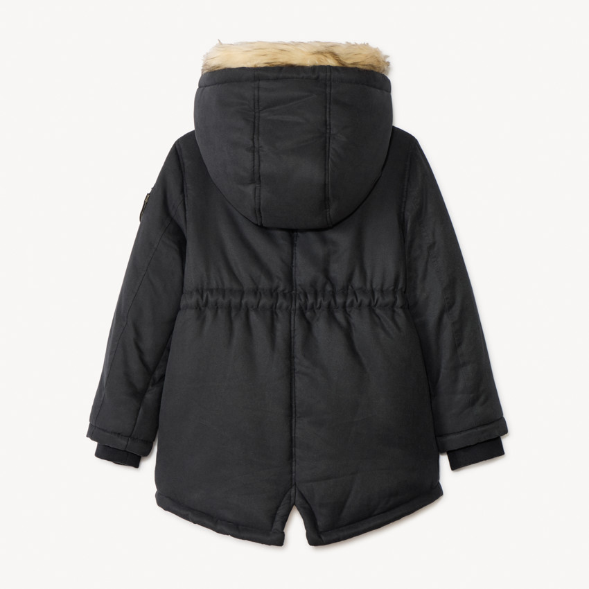 Parka déperlante à capuche effet fourrure pour fille 