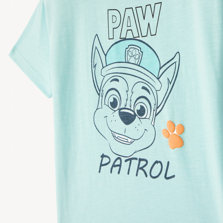 T-shirt manches courtes print Chase de la Pat'Patrouille garçon 