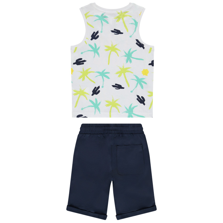 Ensemble 2 pièces en jersey imprimé palmiers/cactus pour garçon 