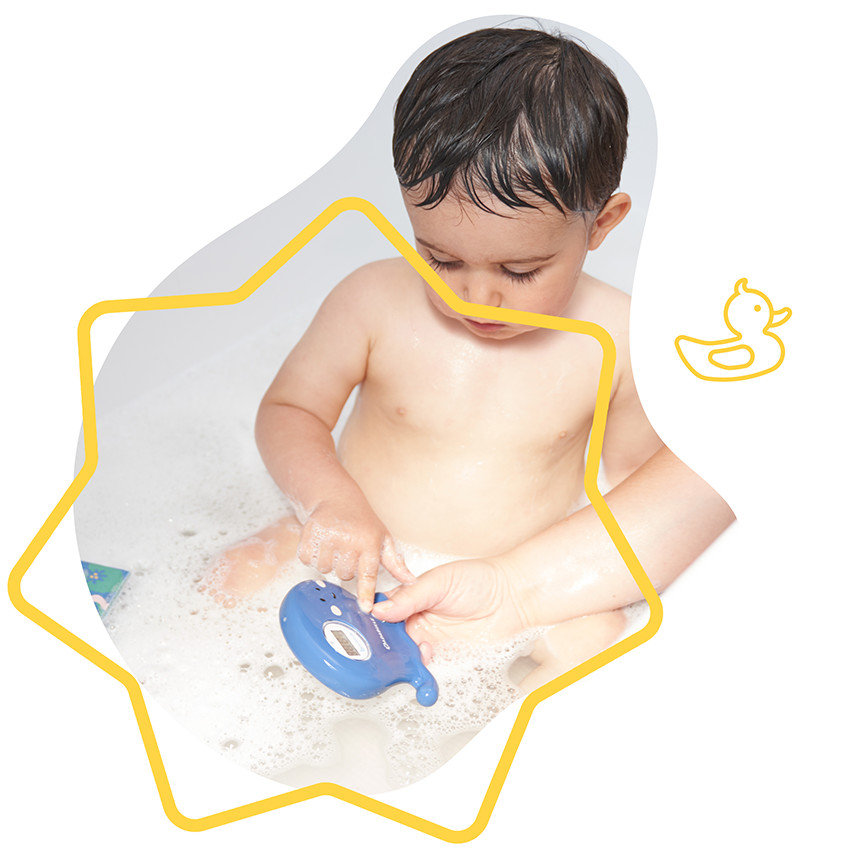 Thermomètre de bain digital - Pieuvre bleue 