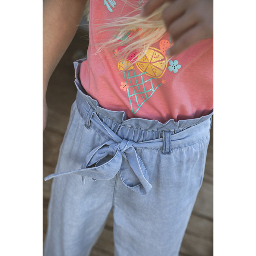 Pantalon large en lyocell pour fille 