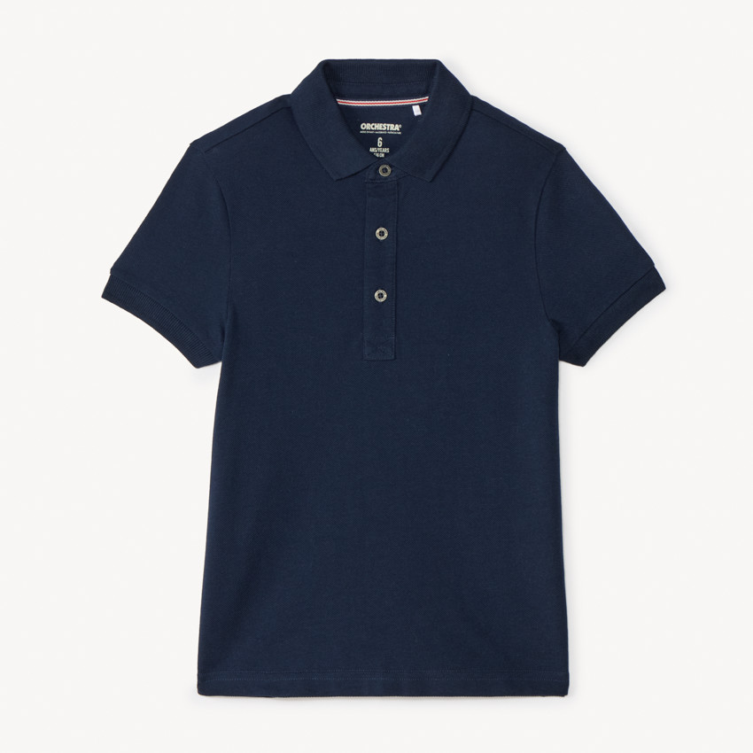 Katoenen korte mouwen polo in effen kleur voor jongens 