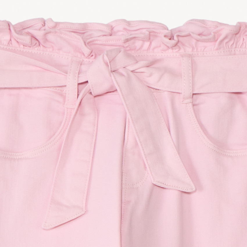 Paperbag jeans met strik voor meisjes 