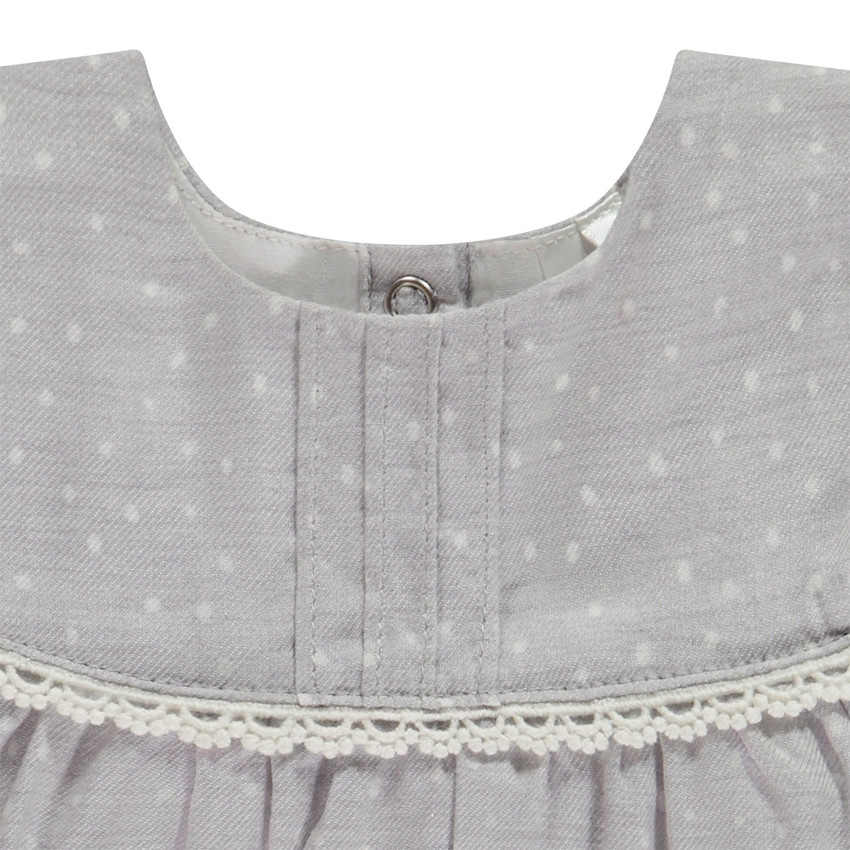 Ensemble robe fantaisie + gilet et caleçon pour bébé fille 