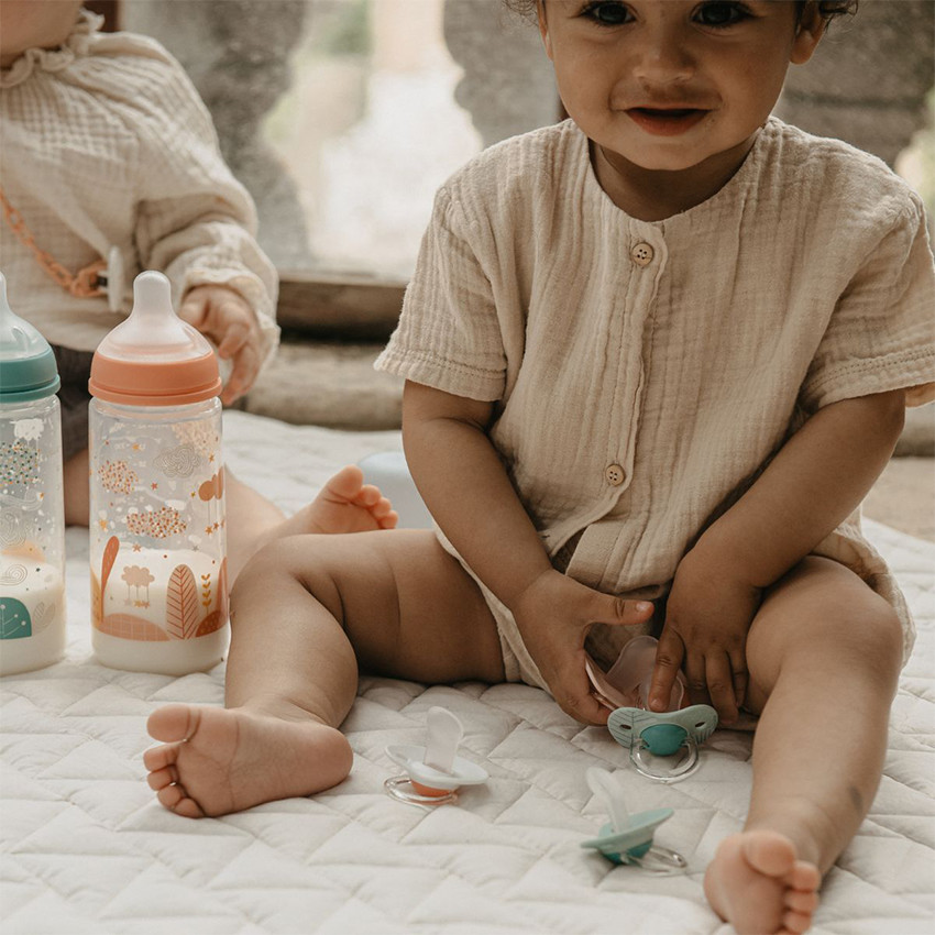 Set van 2 siliconen fopspeenen SX Pro 18M+ Dreams Blue 