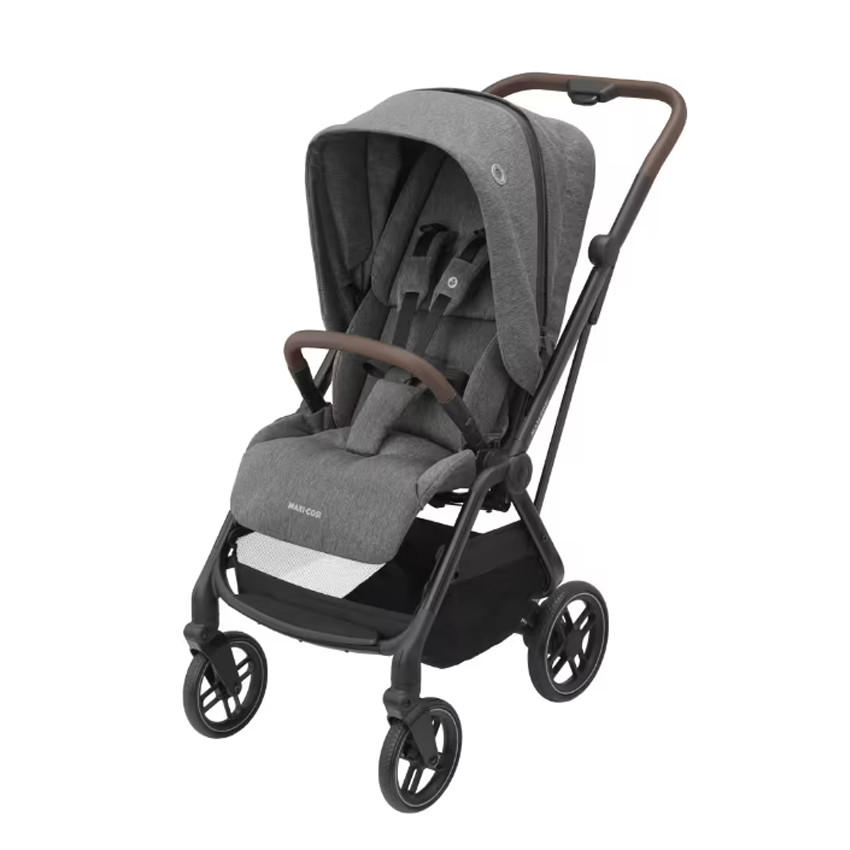 Poussette Leona 2 ultra compacte - Select Grey/ Brown leather 