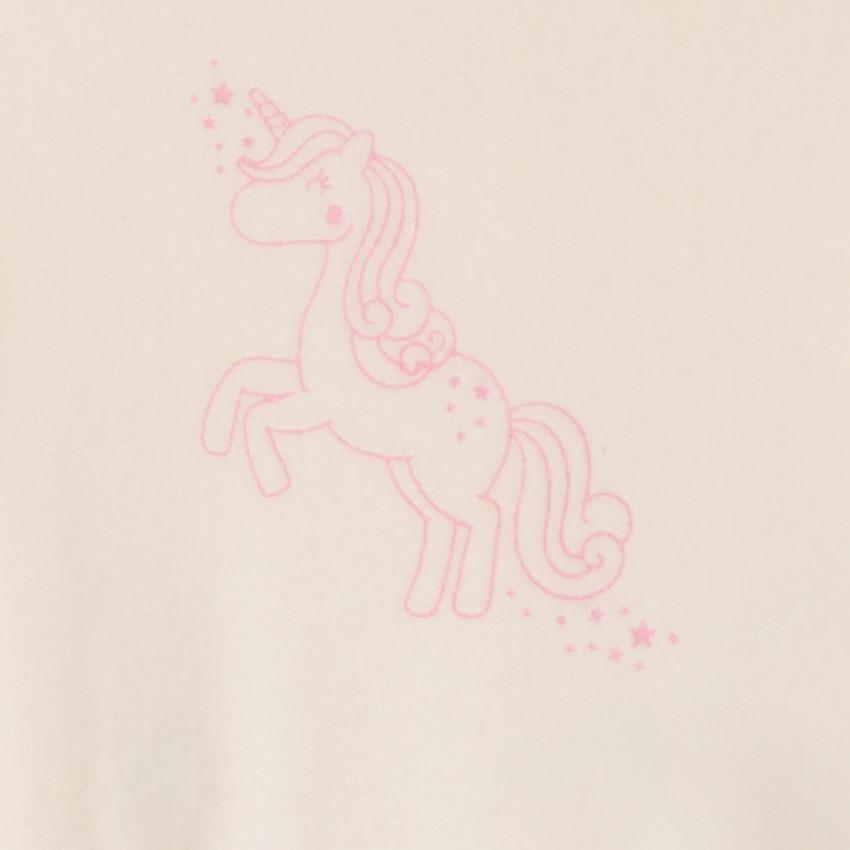 Dors-bien uni en velours à motif fantaisie pour bébé fille 