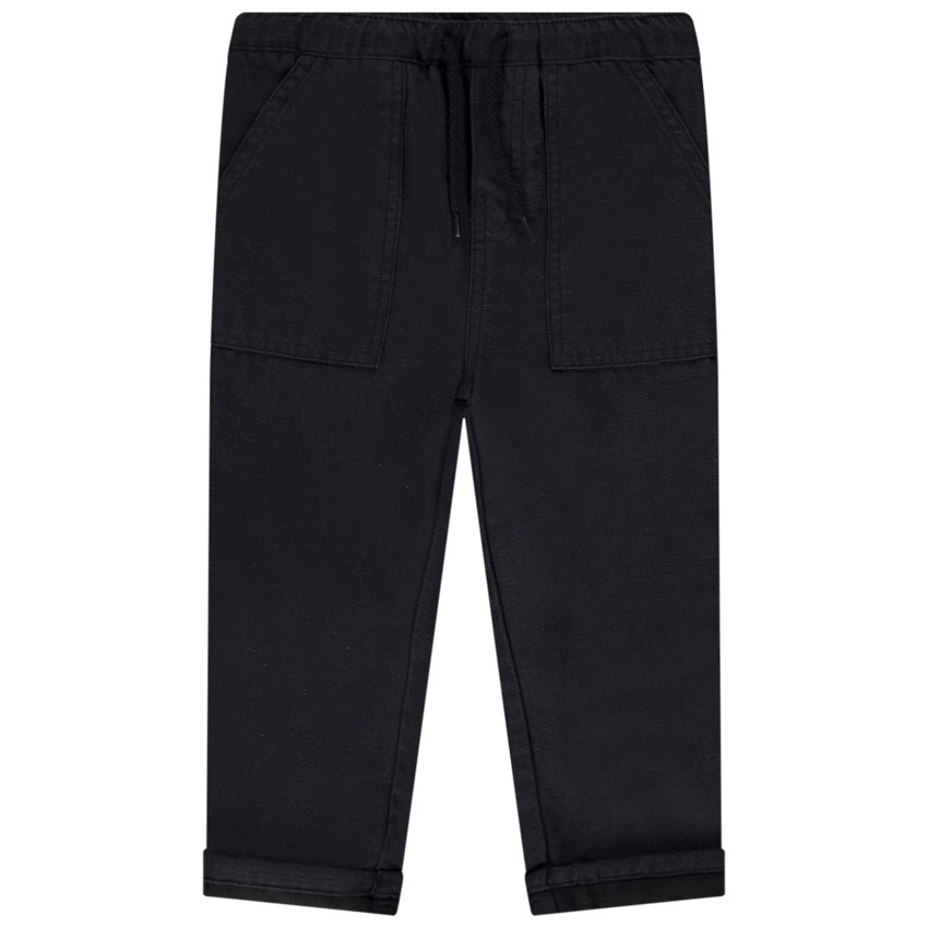 Pantalon droit en toile armurée pour bébé garçon 