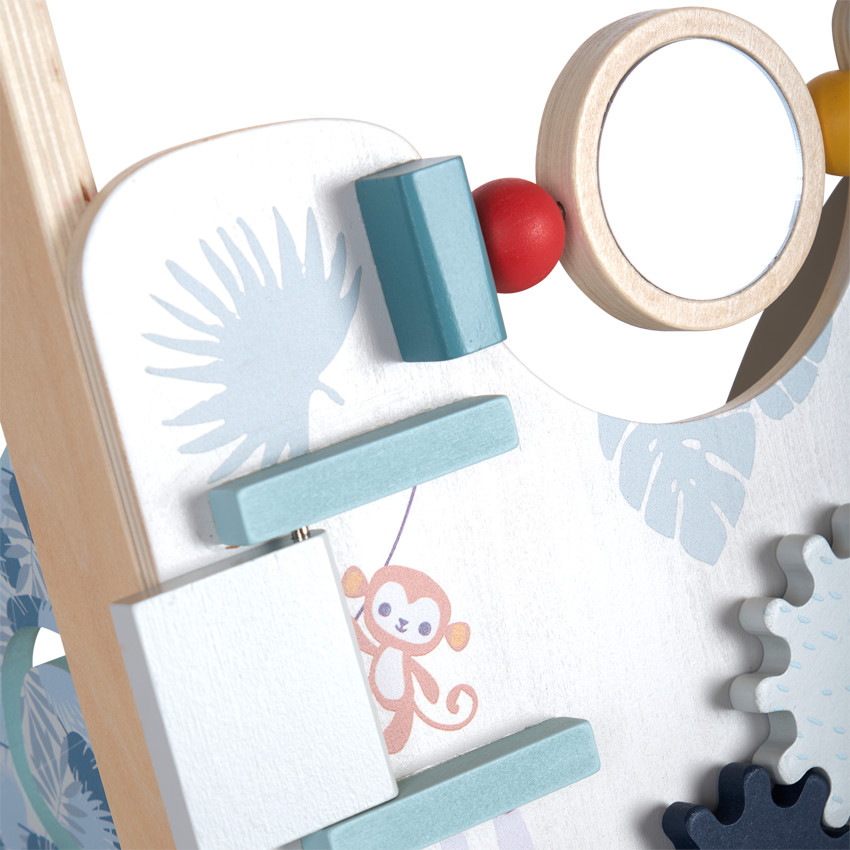 Houten Loop- en Activiteitenwagen Happy Wild 