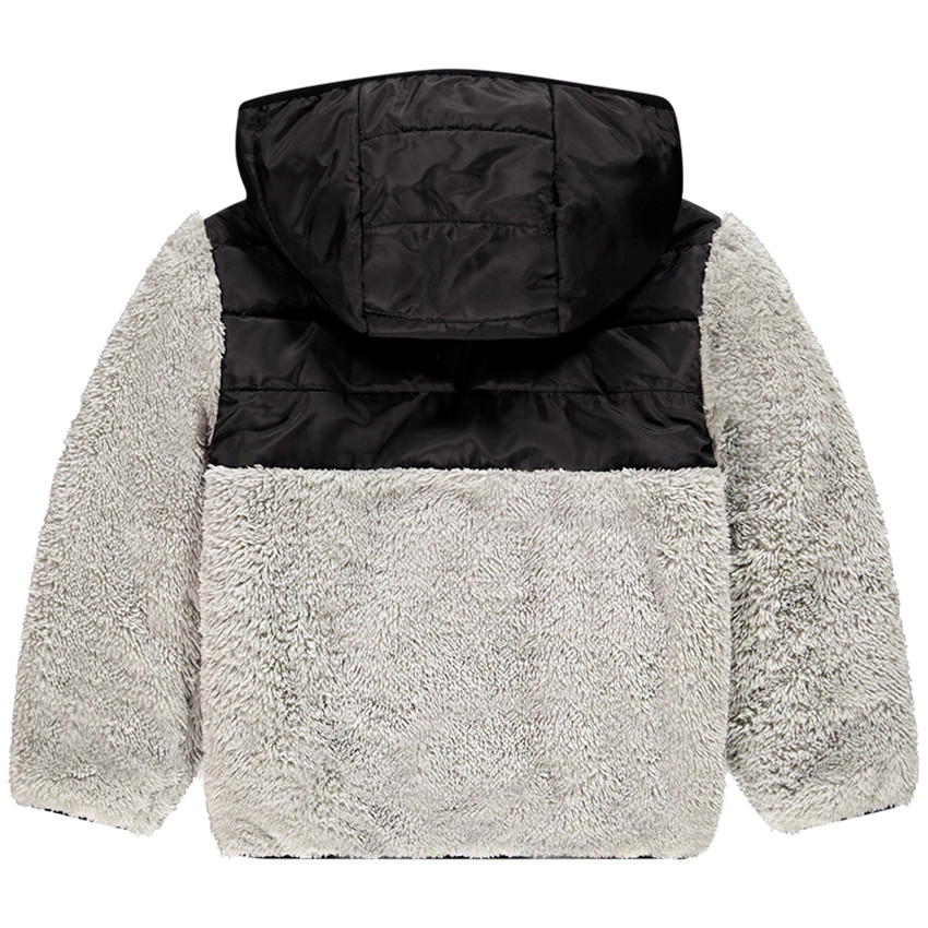Gilet bi-matière à capuche pour enfant garçon 