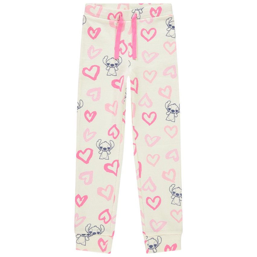 Pyjama 2-delig met hartjesprint/Stitch Disney voor meisjes 