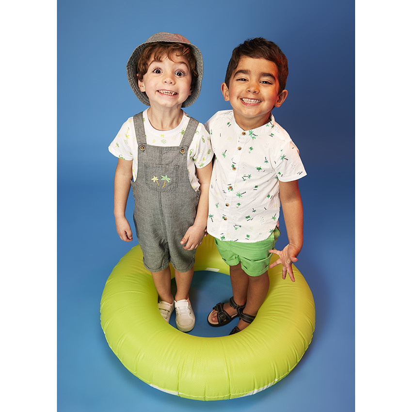 Ensemble 2 pièces avec chemise imprimée pour bébé garçon 