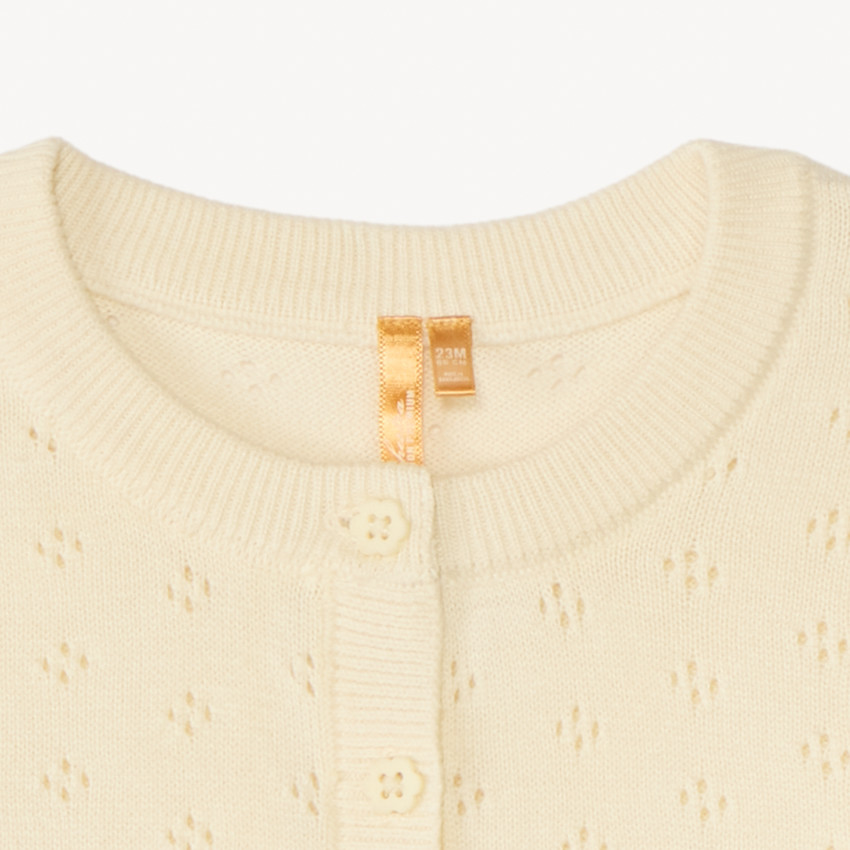 Ajuinen brei gilet met vlinders voor meisjesbaby's 