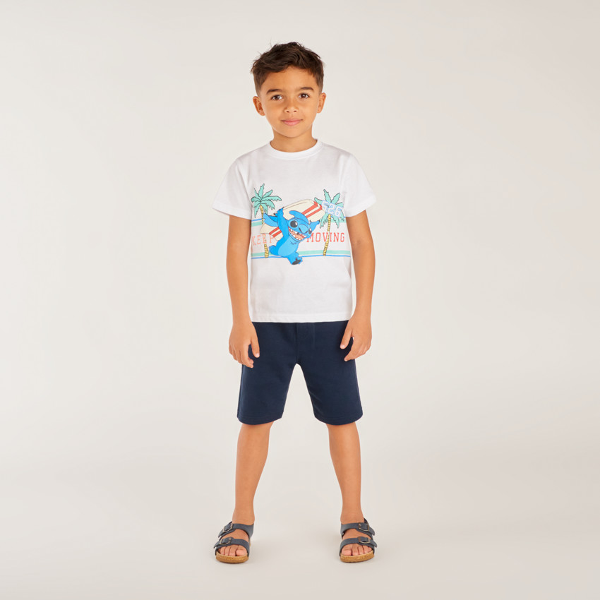 T-shirt manches courtes print Stitch Disney garçon 
