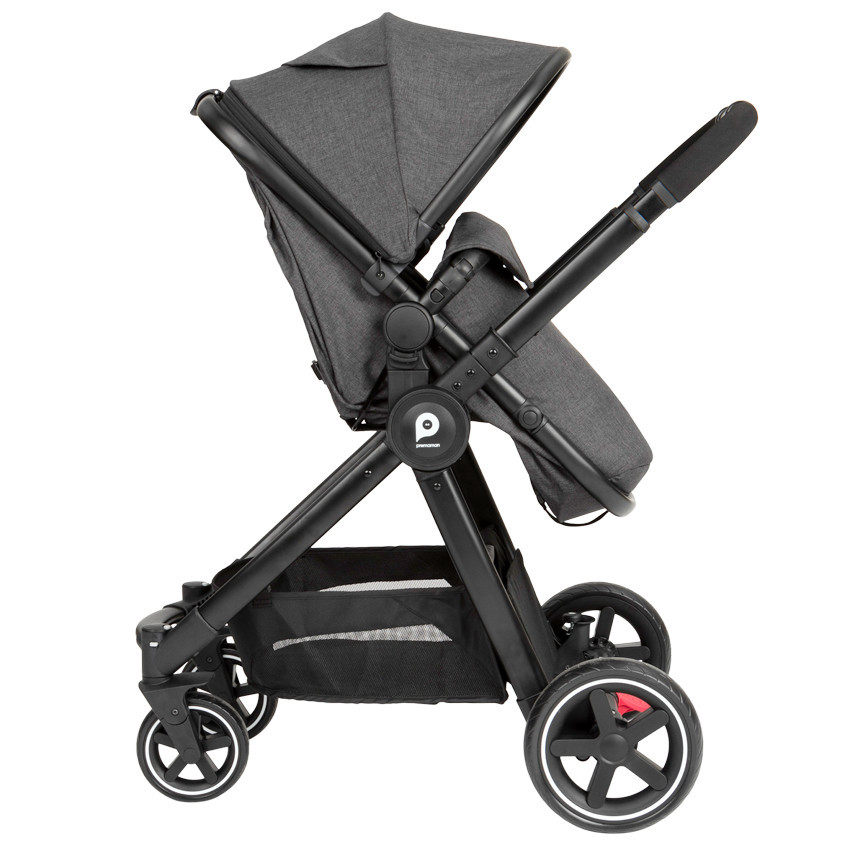 Kinderwagen duo Théa 2 in 1 grijs gemêleerd/zwart 