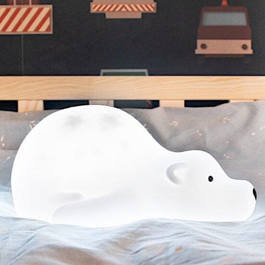 Veilleuse projecteur - Björn l'Ours polaire - Blanc - rechargeable  