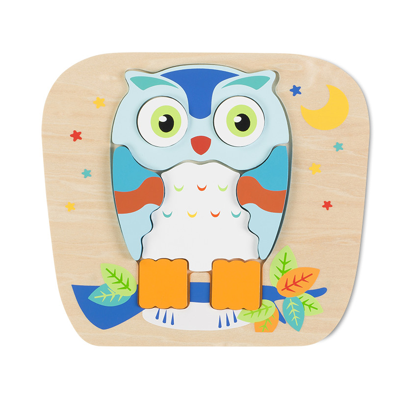 Puzzle Hibou - Bleu 