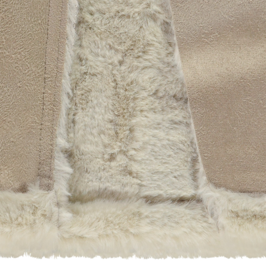 Perfecto mouwloos in suédine en sherpa voor meisjes 