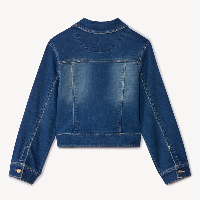 Jas met jeanslook en zakken voor meisjes 