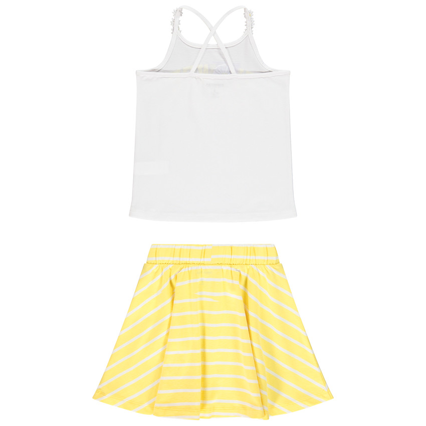 Ensemble de plage débardeur + jupe pour fille 