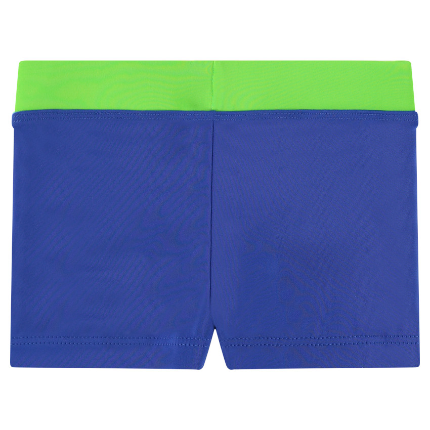 Zwemshort met opschriften en met print met doodskop 