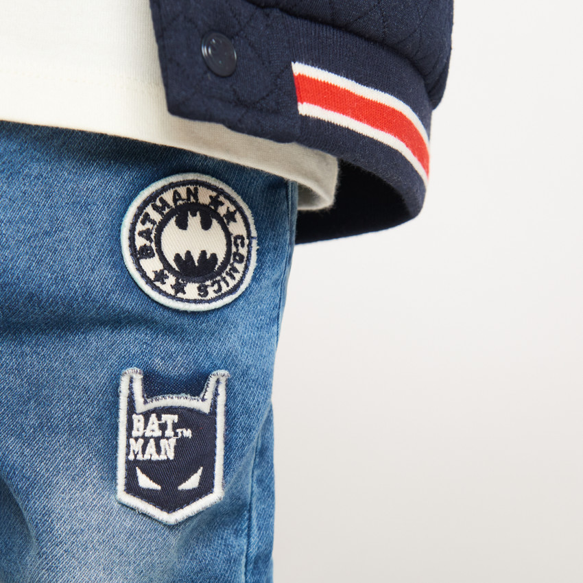Batman Warner slim fit jeans voor babyjongens stone kleur 