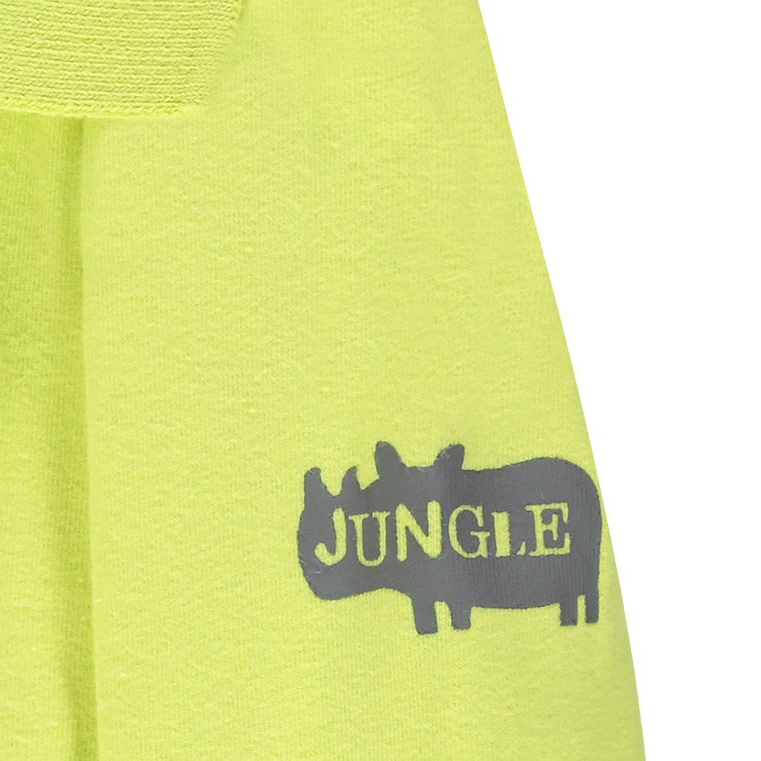 Ensemble salopette print girafe et tee-shirt manches longues  