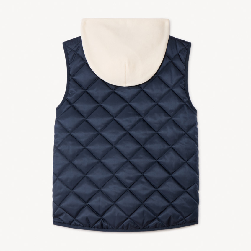 Doudoune sans manches matelassée à capuche pour garçon 