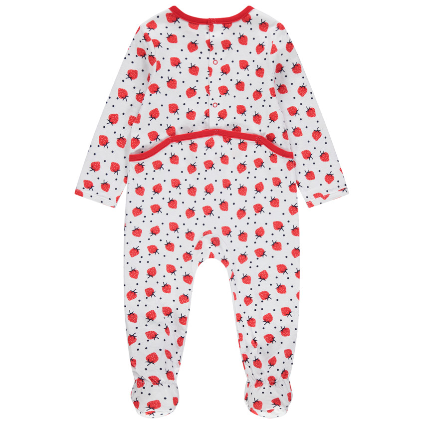 Lot de 2 dors-bien en coton print message et fraises 
