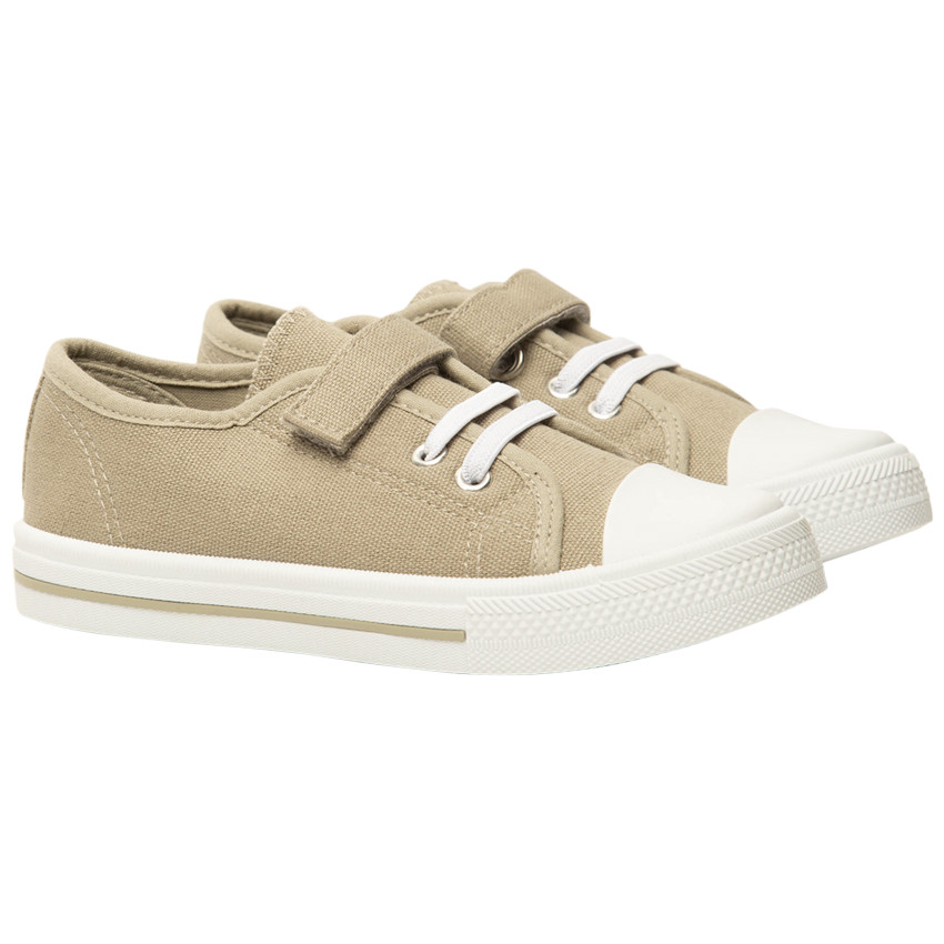 Baskets basses en toile avec lacets et velcro pour garçon 
