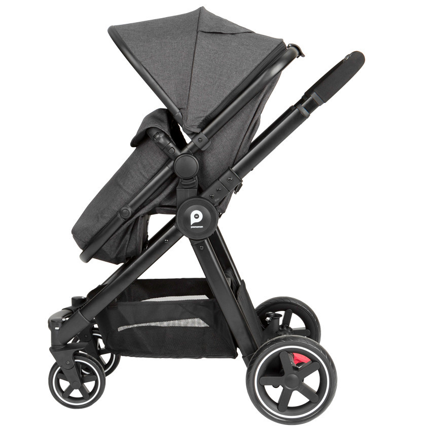 Kinderwagen duo Théa 2 in 1 grijs gemêleerd/zwart 