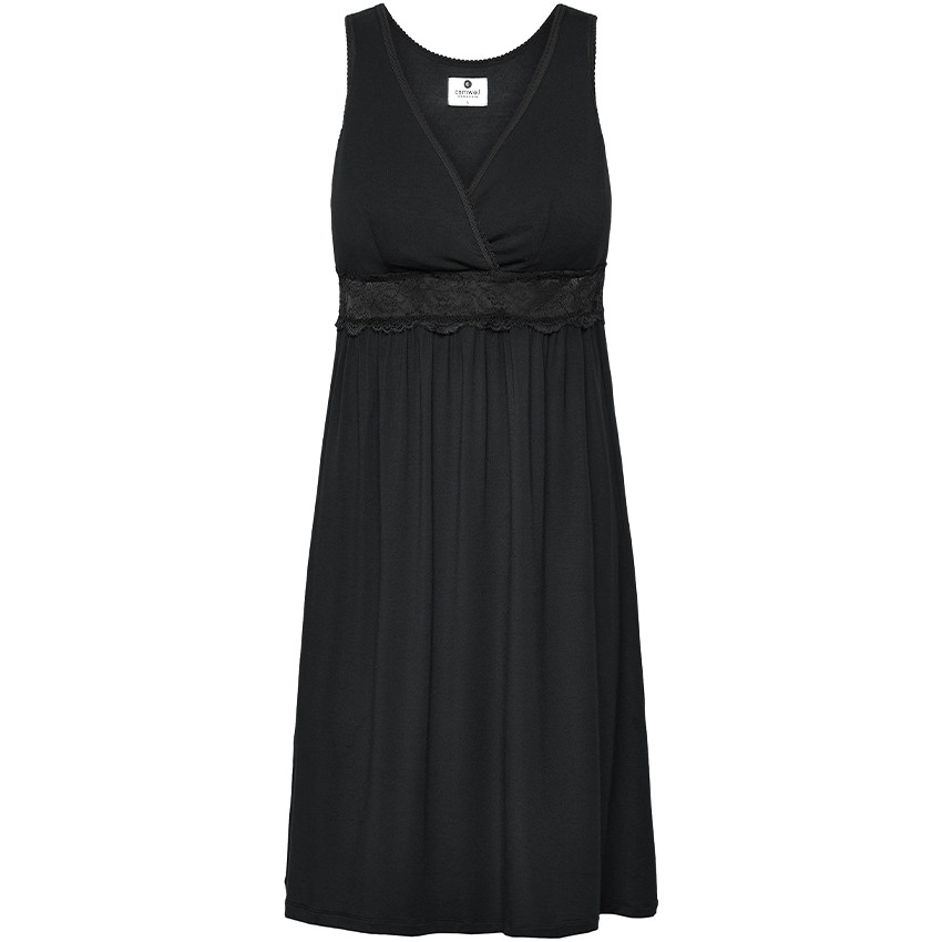 S - Nachtjurk Zwangershap & Borstvoeding Zwart  