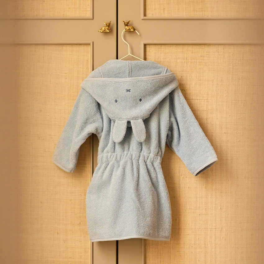 Badjas van badstof Miffy - Cloudy Blue -1/2 jaar 