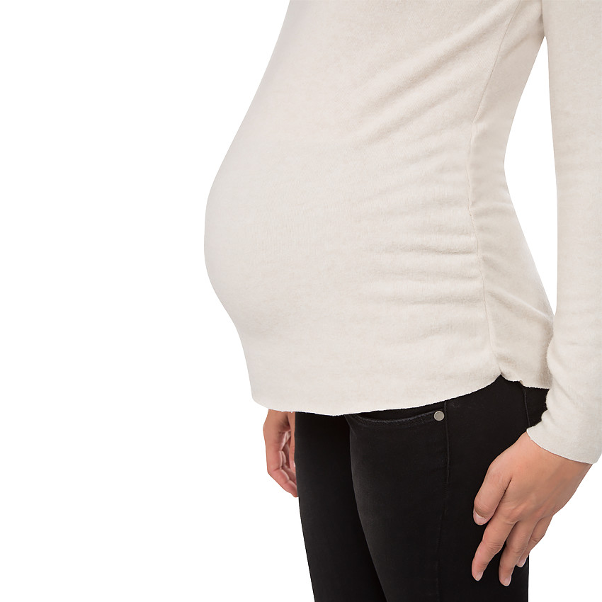 Pull de grossesse uni en tricot doux 