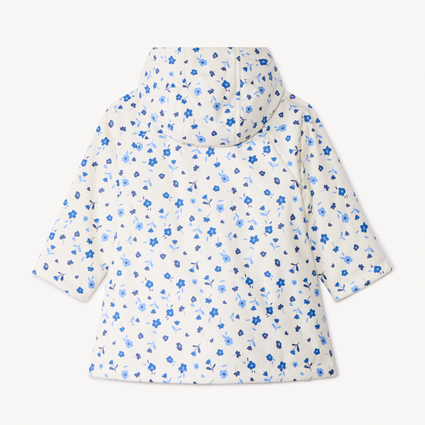 Parka gomme imprimé fleuri pour bébé fille 