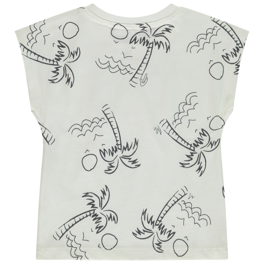 T-shirt met korte mouwen met palmenprint voor baby jongen 