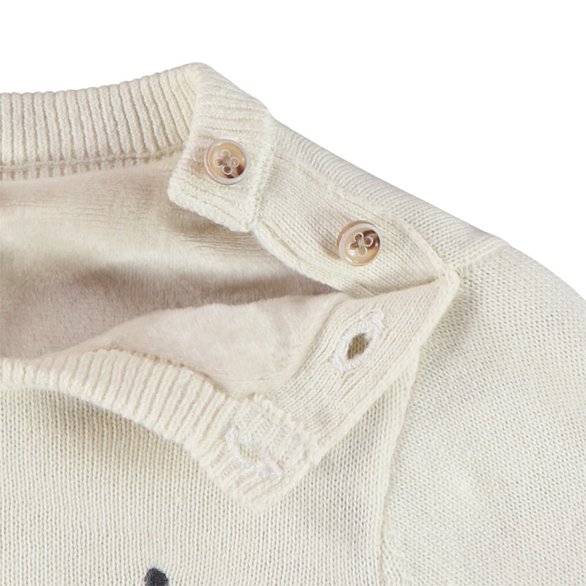 Fluwelen trui met geborduurde rendier voor baby jongen 