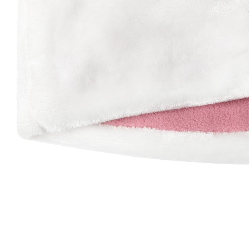 Ensemble bonnet lapin et snood doublés polaire 