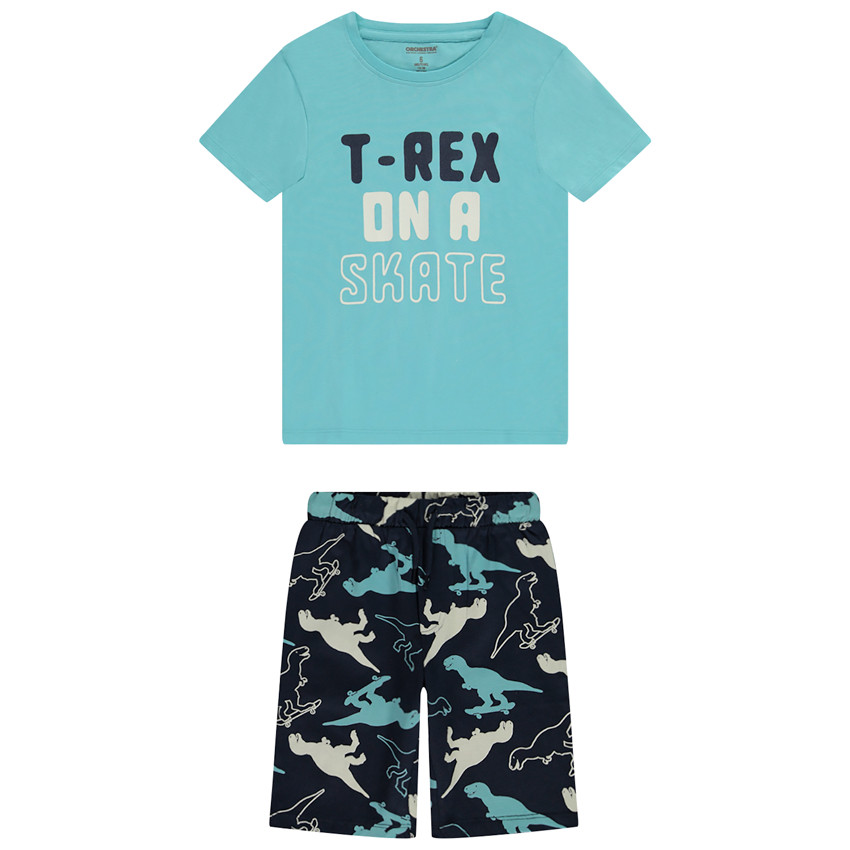 Set pyjama court motif T-Rex pour garçon 