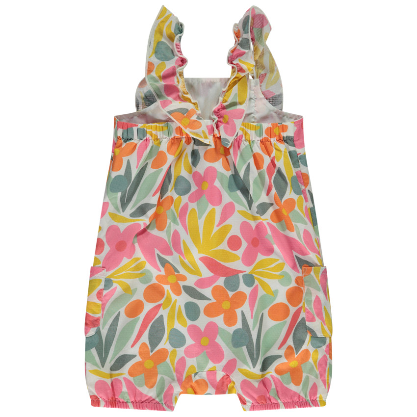 Korte jumpsuit met bloemenmotief voor meisjes 