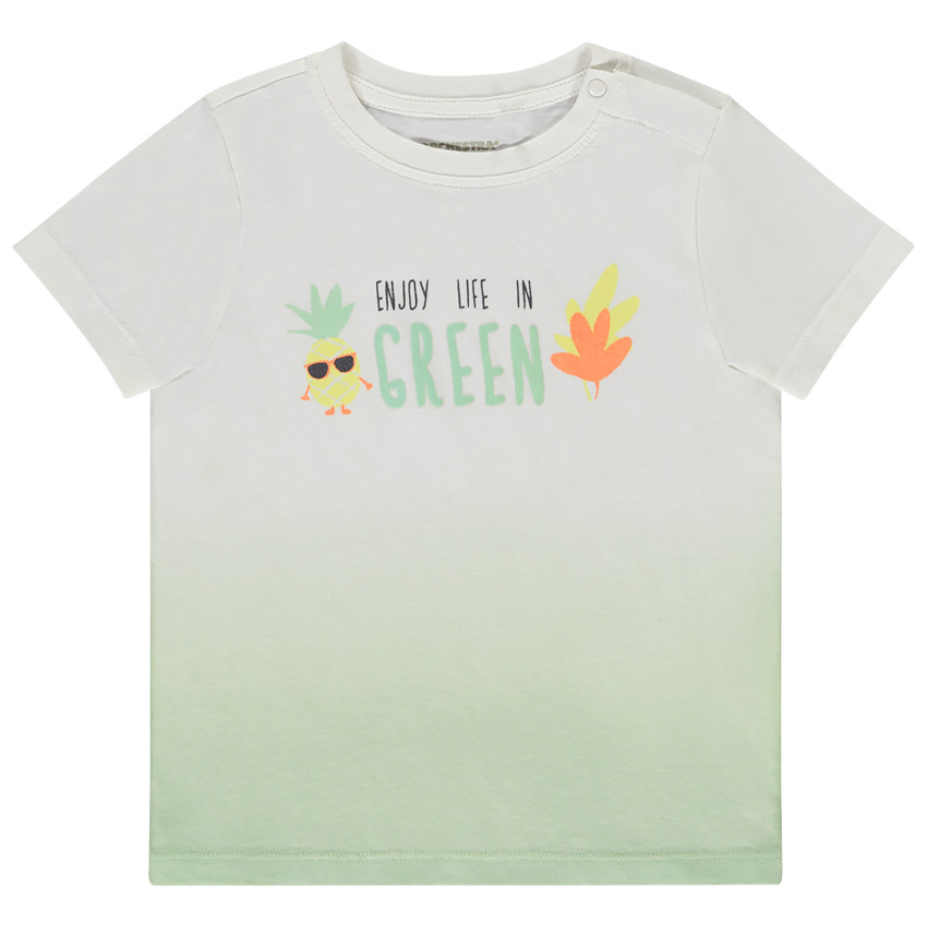 Korte mouwen fantasiet-shirt tie and dye voor jongen 