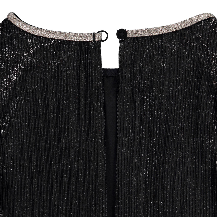 Lange feestelijke jumpsuit met iriserend effect en strikceintuur voor meisjes 