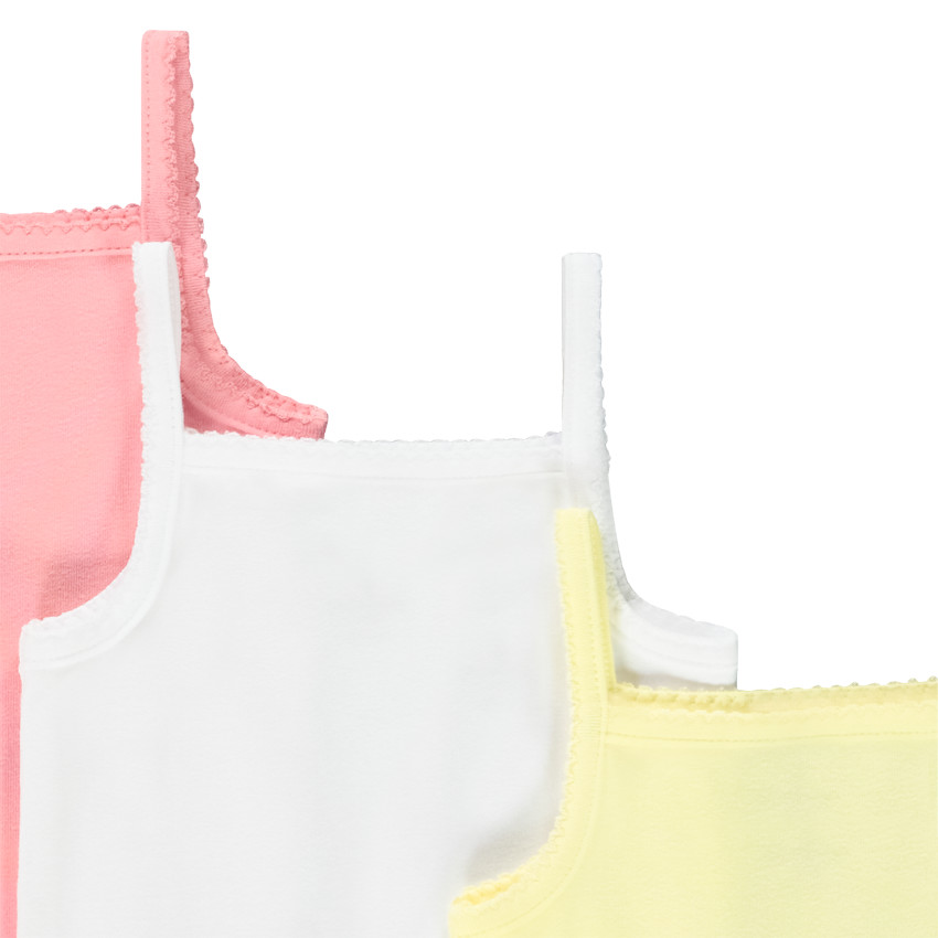 Lot de 3 bodies débardeurs unis pour bébé fille 