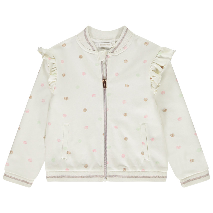Vest teddy in fleece met schelpenprint voor meisjes 
